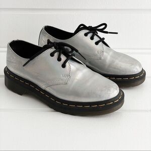 Dr. Marten’s 1461 Silver Iced Metallic Irridescent Oxford Shoes Size 5